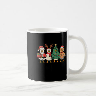 Fröhliche Gans auf freiem Fuß Lustiges Weihnachten Kaffeetasse