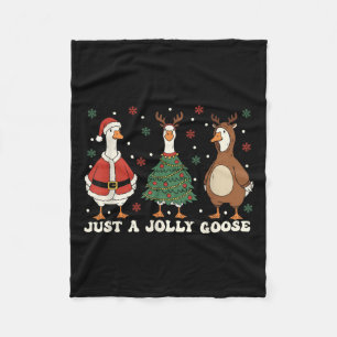 Fröhliche Gänsemas Weihnachten Nur Eine Fröhliche Fleecedecke