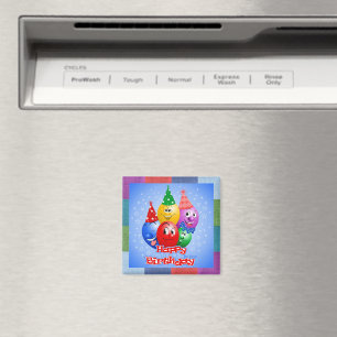 Fröhliche Geburtstagsballons Magnet
