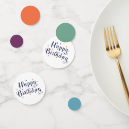 Fröhliche Geburtstagspunkte von Multicolor Konfetti