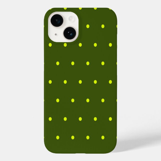 fröhliche gelbe Polka-Punkte Case-Mate iPhone 14 Hülle (Rückseite)