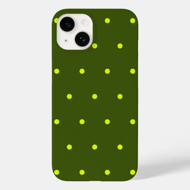 fröhliche gelbe Polka-Punkte Case-Mate iPhone 14 Hülle (Rückseite)