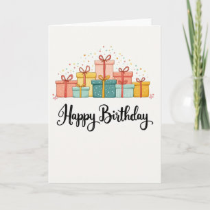 Fröhliche Geschenke Geburtstagskarte Karte