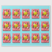 Fröhliche Gingham-Geschenkverpackung