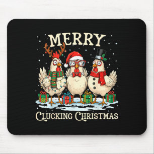Fröhliche gluckende Weihnachten Hühnerhof Tier Xma Mousepad