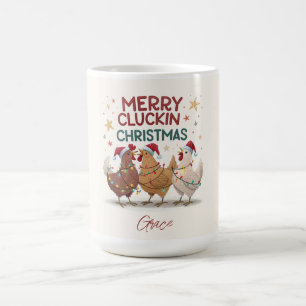 Fröhliche gluckende Weihnachtsküken Personalisiert Kaffeetasse