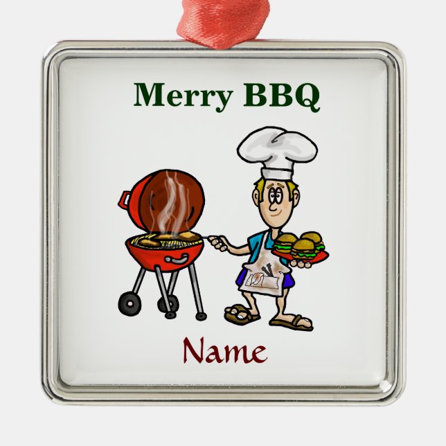 Fröhliche GRILLEN Koch Weihnachtsschmuck individua (Vorne)