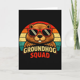 Fröhliche Groundhog Day 2026 Feier Lustiger Ground Karte