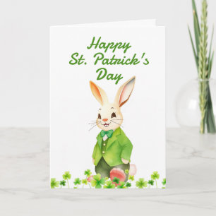 Fröhliche grüne Kleeblätter St Patrick's Day Karte