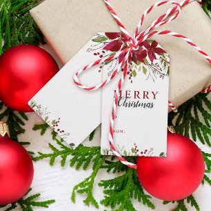 Fröhliche Grünen Frohe Weihnachten Geschenkanhänger