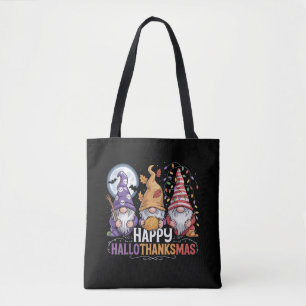 Fröhliche HalloDankMas Gnome Halloween Weihnachten Tasche