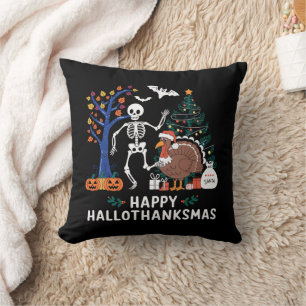 Fröhliche Hallothanksmas-Festzeit-Geschenk Herbst Kissen