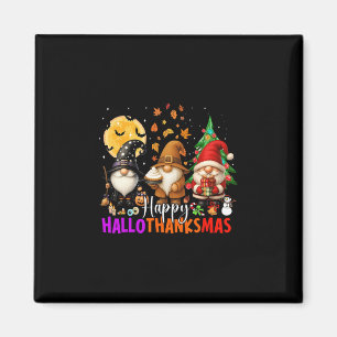 Fröhliche Hallothanksmas Gnome Halloween Erntedank Magnet