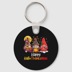 Fröhliche Hallothanksmas Gnome Halloween Erntedank Schlüsselanhänger