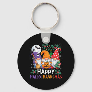 Fröhliche Hallothanksmas Gnome Halloween Erntedank Schlüsselanhänger