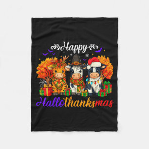 Fröhliche Hallothanksmas Kühe Geschenke für Landwi Fleecedecke