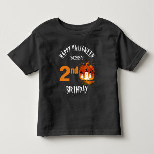 Fröhliche Halloween benutzerdefinierte Kindergebur Kleinkind T-shirt