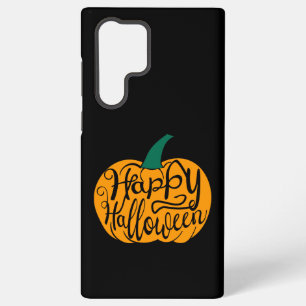 Fröhliche Halloween-Beschriftung auf ausgehöhltem Samsung Galaxy Hülle