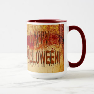 Fröhliche Halloween-blutgestresste Wall-Tasse Tasse