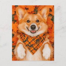 Fröhliche Halloween-Corgi-Postkarte Süßer Hund Her Postkarte