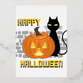 Fröhliche Halloween-Einladungen Folieneinladung