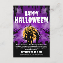 Fröhliche Halloween-Einladungskarte