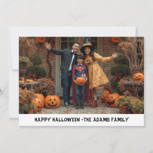 Fröhliche Halloween-Familienfotokarte, Halloween 2 Einladung