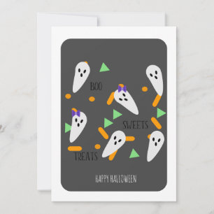 Fröhliche Halloween-Geister-Sprinkles-Karte