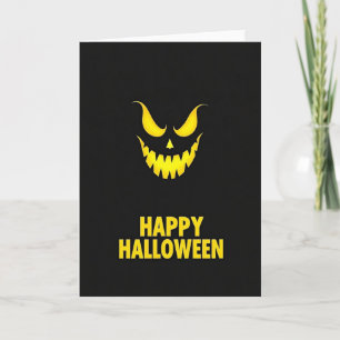 Fröhliche Halloween-Glühende-Gesichtskarte Karte