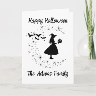 Fröhliche Halloween-Grüße Hexenkarte Karte