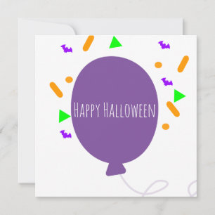 Fröhliche Halloween-Grußkarte   Ballonsprinkler Dankeskarte