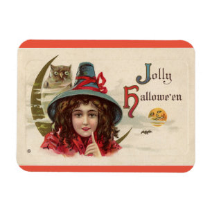 Fröhliche Halloween-Hexen-Magnet Magnet