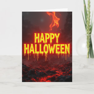 Fröhliche Halloween-Infokarte Karte