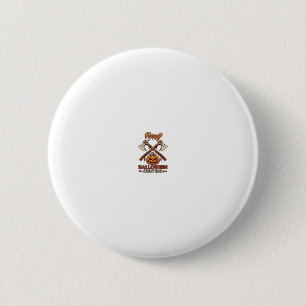 Fröhliche Halloween-Jagd gekreuzte Äxte Kürbis Run Button