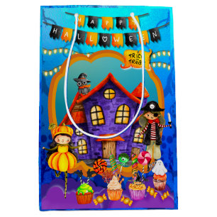 Fröhliche Halloween-Kostümparty für Kinder Feier Mittlere Geschenktüte