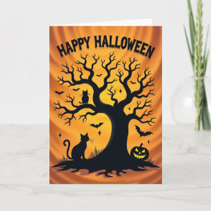 Fröhliche Halloween-Kunstkarte Karte