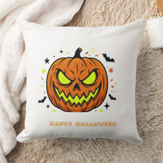Fröhliche Halloween-Kürbis-Geist-Wurfkissen Kissen