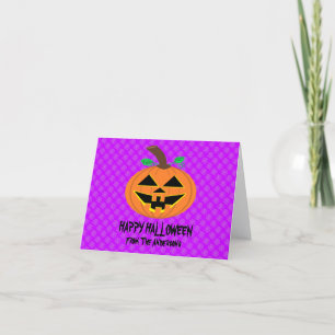 Fröhliche Halloween-Kürbis-Grußkarte Karte