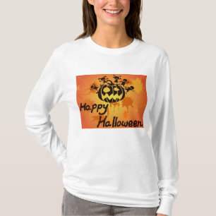 Fröhliche Halloween-Kürbis-Silhouette-Illustration T-Shirt