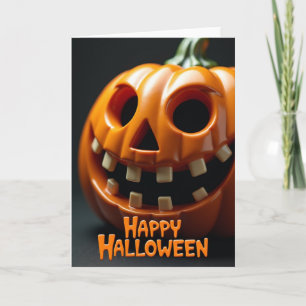 Fröhliche Halloween-Kürbiskarte Karte