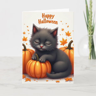 Fröhliche Halloween Kuschelkreatur Karte
