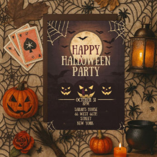 Fröhliche Halloween-Party Einladung