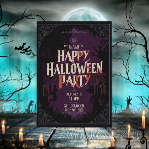 Fröhliche Halloween-Party Einladung