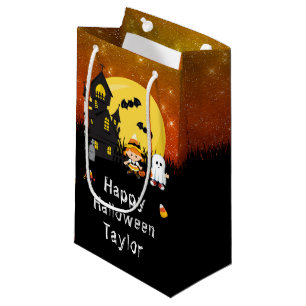 Fröhliche Halloween-Party Hexe Geist Orange Kleine Geschenktüte