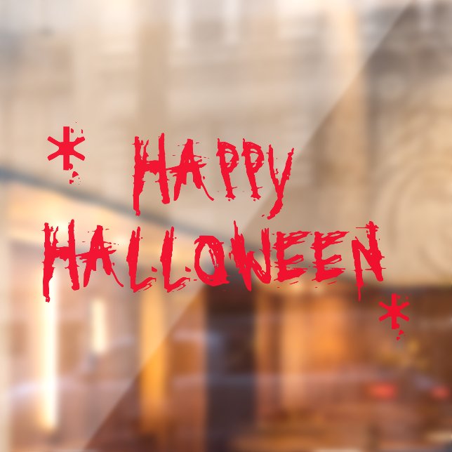 Fröhliche Halloween rotes Blut blutige beängstigen Fensteraufkleber (Blatt 2)