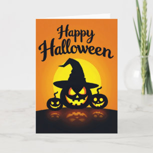 Fröhliche Halloween Schatten Karte