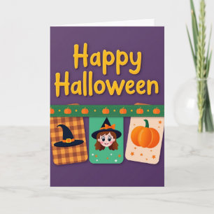 Fröhliche Halloween-Schleifenkarte Karte