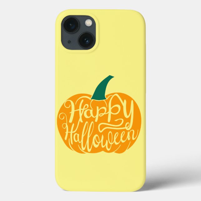 Fröhliche Halloween-Schrift auf geschnitztem Kürbi Case-Mate iPhone Hülle (Rückseite)