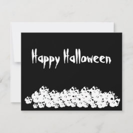 Fröhliche Halloween Schwarz-weiße Skelette lustige