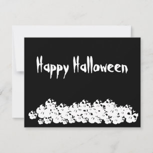 Fröhliche Halloween Schwarz-weiße Skelette lustige